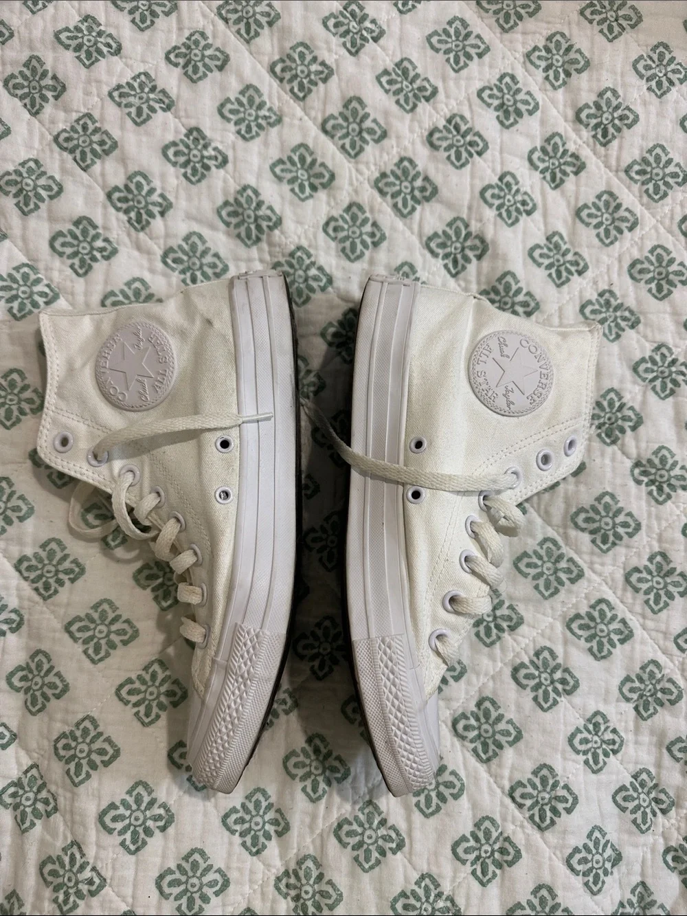 Converse High Top Sneakers in Off-White - Picture 2 of 4